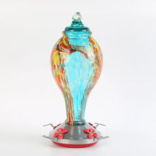 Load image into Gallery viewer, Hand Blown Glass Hummingbird Feeder - 25 Ounces - Libiyi