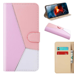 Three Color Matching Wallet Phone Case For Samsung - Libiyi