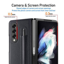 Laden Sie das Bild in den Galerie-Viewer, Luxury Business PU Leather Case for Samsung Galaxy Z Fold 3 5G with S Pen Holder - Libiyi