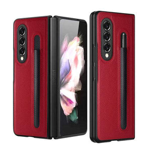 Luxury Business PU Leather Case for Samsung Galaxy Z Fold 3 5G with S Pen Holder - Libiyi