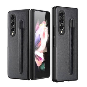 Luxury Business PU Leather Case for Samsung Galaxy Z Fold 3 5G with S Pen Holder - Libiyi