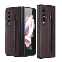 Laden Sie das Bild in den Galerie-Viewer, Luxury Business PU Leather Case for Samsung Galaxy Z Fold 3 5G with S Pen Holder - Libiyi