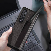 Laden Sie das Bild in den Galerie-Viewer, S Pen Slot Protective Leather Case for Samsung Galaxy Z Fold 3 5G - Libiyi