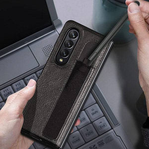 S Pen Slot Protective Leather Case for Samsung Galaxy Z Fold 3 5G - Libiyi