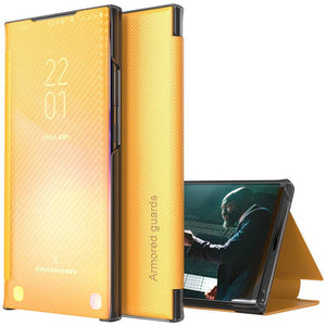 Smart Window Slim Flip Kevlar Case For Samsung - Libiyi