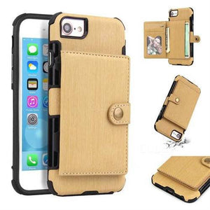 Security Copper Button Protective Case For iPhone 6/6S - Libiyi