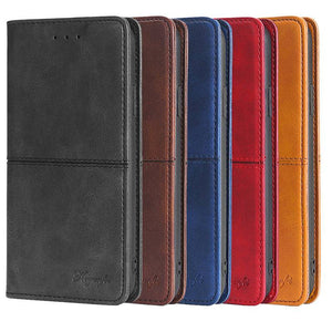 Leather Flip Wallet Cover for Samsung A12 - Libiyi