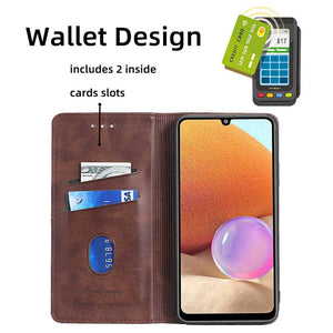 Leather Flip Wallet Cover for Samsung A32 - Libiyi