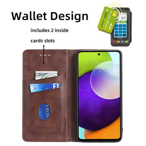 Leather Flip Wallet Cover for Samsung A52 - Libiyi