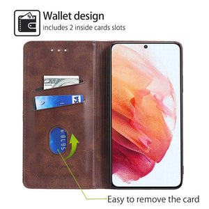 Leather Flip Wallet Cover for Samsung S21 Series - Libiyi