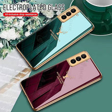 Laden Sie das Bild in den Galerie-Viewer, Luxury Plating Tempered Glass Case For Samsung - Libiyi