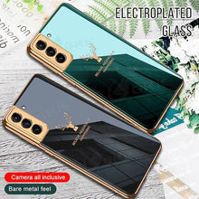 Carregar imagem no visualizador da galeria, Luxury Plating Tempered Glass Case For Samsung - Libiyi