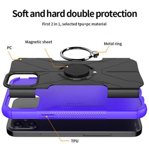 Robot 3 in 1 Heavy Duty Defender Case For iPhone 12 Series - Libiyi