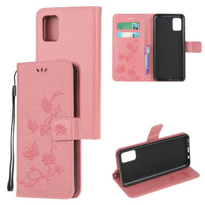 Imprint Butterfly Flower Leather Mobile Phone Case for iPhone - Libiyi