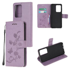 Load image into Gallery viewer, Imprint Butterfly Flower Leather Mobile Phone Case for Samsung S21 Series - Libiyi