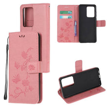 Load image into Gallery viewer, Imprint Butterfly Flower Leather Mobile Phone Case for Samsung S21 Series - Libiyi