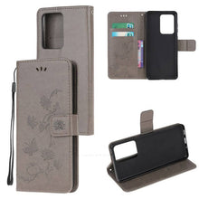 Charger l&#39;image dans la galerie, Imprint Butterfly Flower Leather Mobile Phone Case for Samsung S21 Series - Libiyi