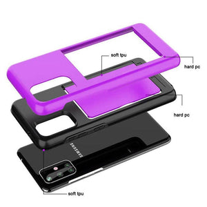 Armor Protective Card Holder Case for Samsung A Series With 2-Pack Screen Protectors - Libiyi