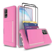 Load image into Gallery viewer, Armor Protective Card Holder Case for Samsung A Series With 2-Pack Screen Protectors - Libiyi