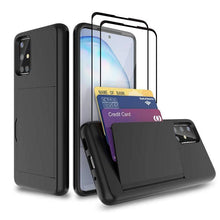 Load image into Gallery viewer, Armor Protective Card Holder Case for Samsung A Series With 2-Pack Screen Protectors - Libiyi