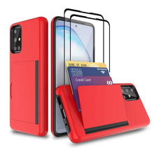 Carregar imagem no visualizador da galeria, Armor Protective Card Holder Case for Samsung A Series With 2-Pack Screen Protectors - Libiyi