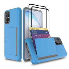 Carregar imagem no visualizador da galeria, Armor Protective Card Holder Case for Samsung A Series With 2-Pack Screen Protectors - Libiyi