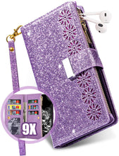 Load image into Gallery viewer, Glitter Sparkly Girly Bling Leather Flip Cover For Samsung S Series - Libiyi