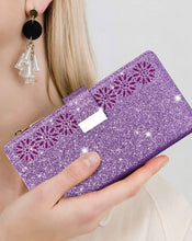 Cargar imagen en el visor de la galería, Glitter Sparkly Girly Bling Leather Flip Cover For Samsung S Series - Libiyi