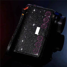 Load image into Gallery viewer, Glitter Sparkly Girly Bling Leather Flip Cover For Samsung S Series - Libiyi