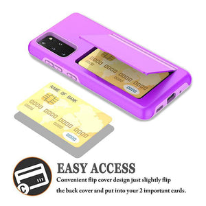 Armor Protective Card Holder Case for Samsung S20 Plus With 2-Pack Screen Protectors - Libiyi