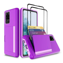 Cargar imagen en el visor de la galería, Armor Protective Card Holder Case for Samsung S20 Ultra With 2-Pack Screen Protectors - Libiyi