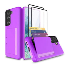 Laden Sie das Bild in den Galerie-Viewer, Armor Protective Card Holder Case for Samsung S21(5G) With 2-Pack Screen Protectors - Libiyi