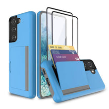 Carregar imagem no visualizador da galeria, Armor Protective Card Holder Case for Samsung S21(5G) With 2-Pack Screen Protectors - Libiyi