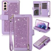 Charger l&#39;image dans la galerie, Bling Wallet Leather Case for Samsung S21 - Keilini