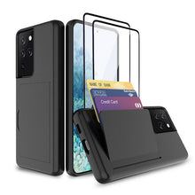 Carregar imagem no visualizador da galeria, Armor Protective Card Holder Case for Samsung S Series With 2-Pack Screen Protectors - Libiyi