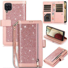 Charger l&#39;image dans la galerie, Bling Wallet Case with Wrist Strap for Samsung A12 - Libiyi