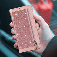 Load image into Gallery viewer, Bling Wallet Case with Wrist Strap for Samsung A12 - Libiyi