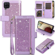 Carregar imagem no visualizador da galeria, Bling Wallet Case with Wrist Strap for Samsung A12 - Libiyi