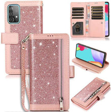 Load image into Gallery viewer, Bling Wallet Case with Wrist Strap for Samsung A32(5G) - Libiyi