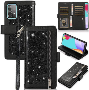 Bling Wallet Case with Wrist Strap for Samsung A32(5G) - Libiyi