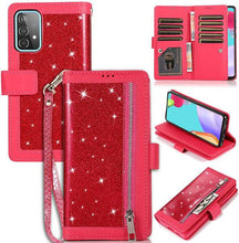 Load image into Gallery viewer, Bling Wallet Case with Wrist Strap for Samsung A32(5G) - Libiyi