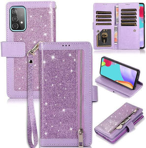 Bling Wallet Case with Wrist Strap for Samsung A32(5G) - Libiyi