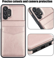 Charger l&#39;image dans la galerie, Dual Layer Lightweight Leather Wallet Case for Samsung Galaxy A32(5G) - Libiyi