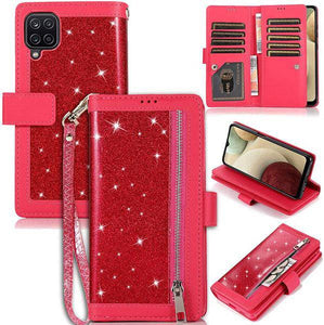 Bling Wallet Case with Wrist Strap for Samsung A42(5G) - Libiyi