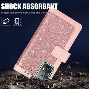 Bling Wallet Case with Wrist Strap for Samsung A52(4G/5G) - Libiyi