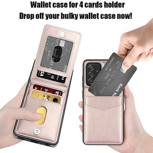 Dual Layer Lightweight Leather Wallet Case for Samsung Galaxy A52 - Libiyi