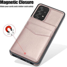 Cargar imagen en el visor de la galería, Dual Layer Lightweight Leather Wallet Case for Samsung Galaxy A52 - Libiyi