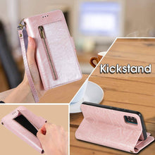 Cargar imagen en el visor de la galería, Detachable Flip Folio Zipper Purse Phone Case For Samsung A Series - Libiyi