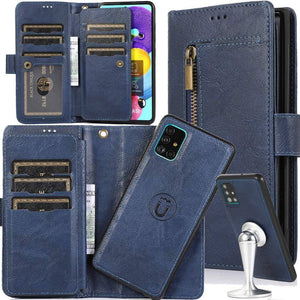 Detachable Flip Folio Zipper Purse Phone Case For Samsung A Series - Libiyi