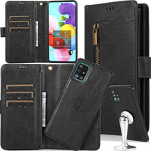 Cargar imagen en el visor de la galería, Detachable Flip Folio Zipper Purse Phone Case For Samsung A Series - Libiyi